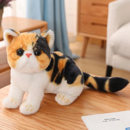 Realistic Kitten Plush Toy 26cm - Soft, Varied Colors for Cat Lovers-Plush Toy-Calico-5-Colydia