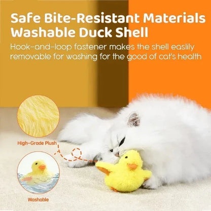 Interactive Touch-Activated Duck Toy for Cats with USB Rechargeability-Interactive Cat Toy-5-Colydia