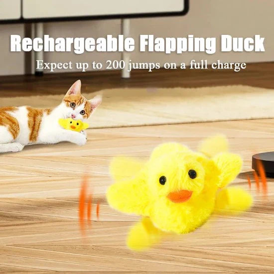 Interactive Touch-Activated Duck Toy for Cats with USB Rechargeability-Interactive Cat Toy-3-Colydia