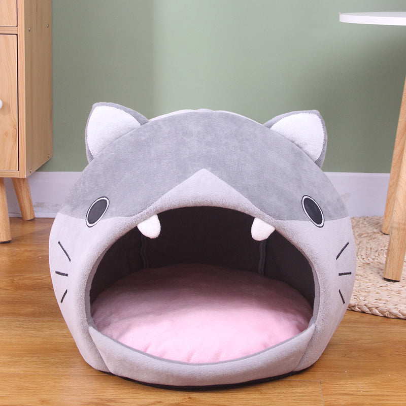 Charming Mouse Cat Niche with Non-Slip Base and Fluffy Mat-Cat Bed-3-Colydia