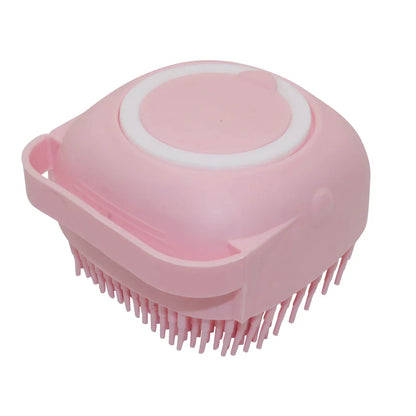 Pet Bathing Silicone Brush with Massaging & Soap Dispenser-Pet Bathing Brush-Pink-Brush-16-Colydia