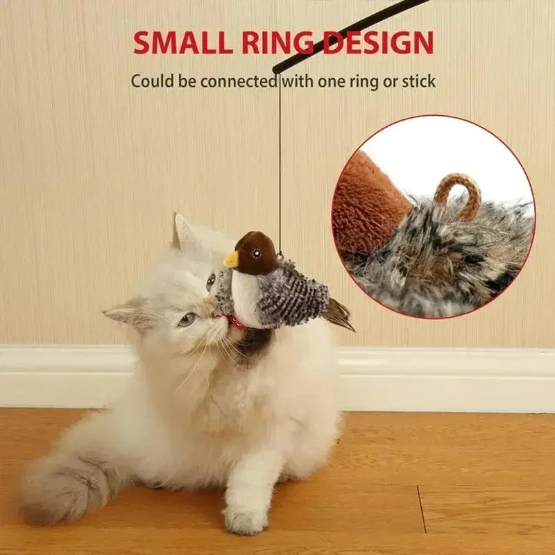 Engage Your Cat's Senses: Chirping Bird Cat Toy with Dynamic Motion-Interactive Cat Toy-4-Colydia