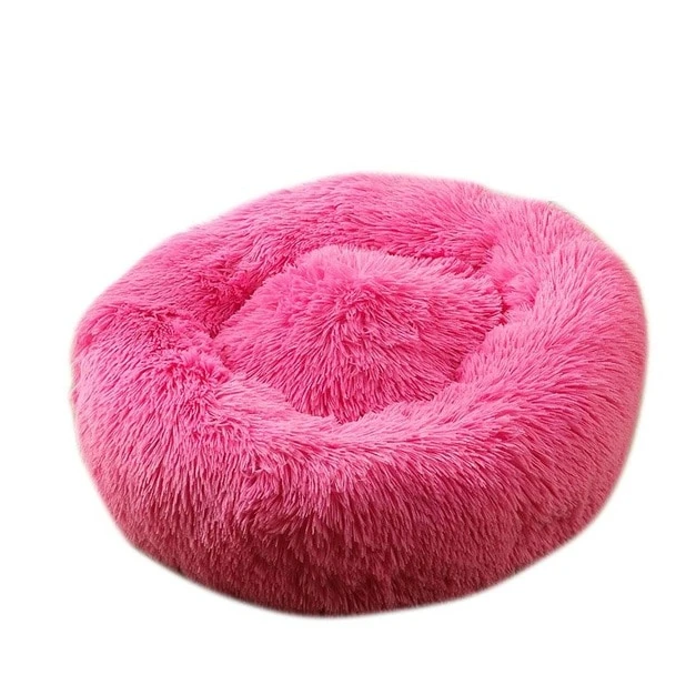 Donut Dog Bed for Anxiety & Joint Support - Cozy and Orthopedic-Dog Bed-Fuchsia Pink-XS - 20"-4-Colydia