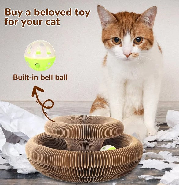 Cat Scratching Board Toy with Self-Nail Trimmer for Endless Fun-Cat Scratching Toy-3-Colydia