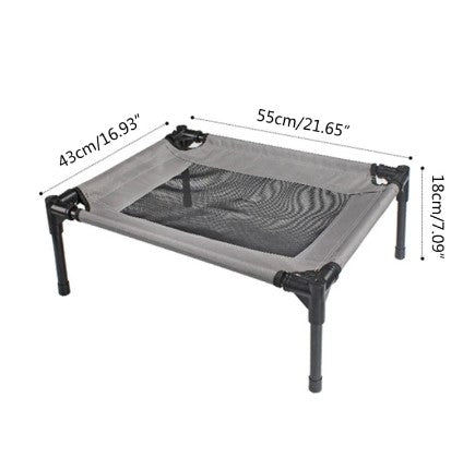 Durable Elevated Pet Bed with Canopy for Cooling & Comfort-Elevated Pet Bed-5-Colydia