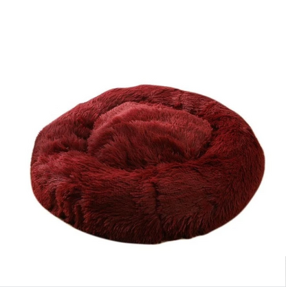 Donut Dog Bed for Anxiety & Joint Support - Cozy and Orthopedic-Dog Bed-Red Velvet-XS - 20"-3-Colydia