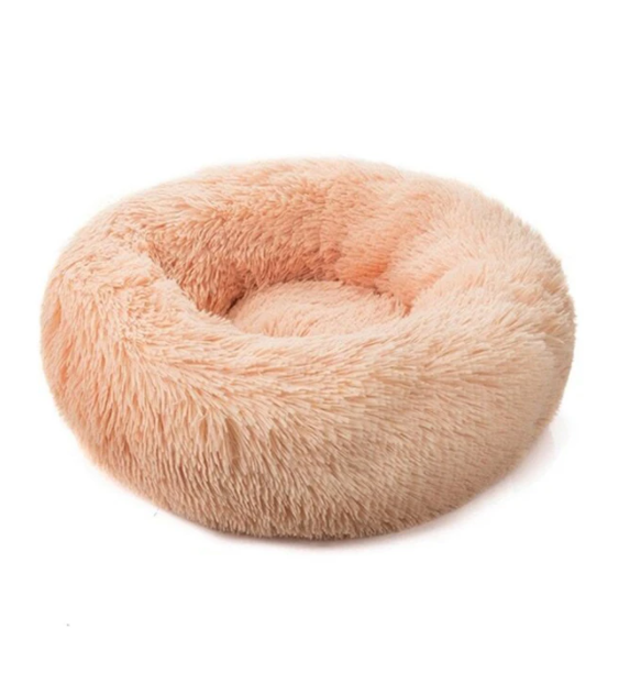 Donut Orthopedic Cat Bed for Stress Relief & Comfortable Sleep-Orthopedic Cat Bed-Small- 40cm/15.74inch-Peach-11-Colydia