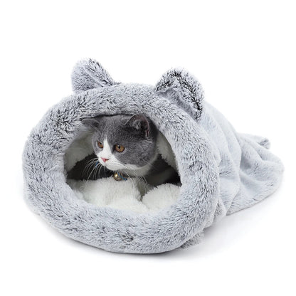 Mouse-Shaped Plush Cat Sleeping Bag - Cozy, Fun, and Easy to Clean-Cat Sleeping Bag-5-Colydia