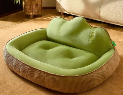 Plush Cushion Pet Bed - Soft, Warm & Non-Slip for Cats & Dogs