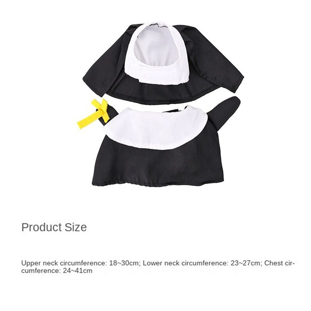 Adorable Nun Costume for Cats & Small Dogs – Ideal for Halloween Fun-Pet Costume-5-Colydia