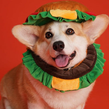 Funny Pet Hat - Whimsical Hamburger Costume for Cats & Dogs-Pet Costume Accessory-3-Colydia