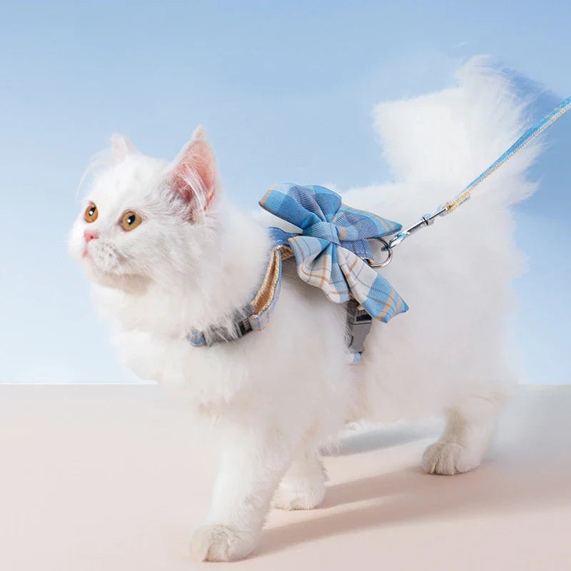 Breakaway Bow Cat Harness & Leash - Safe, Stylish for Kittens-Cat Harness and Leash Set-2-Colydia