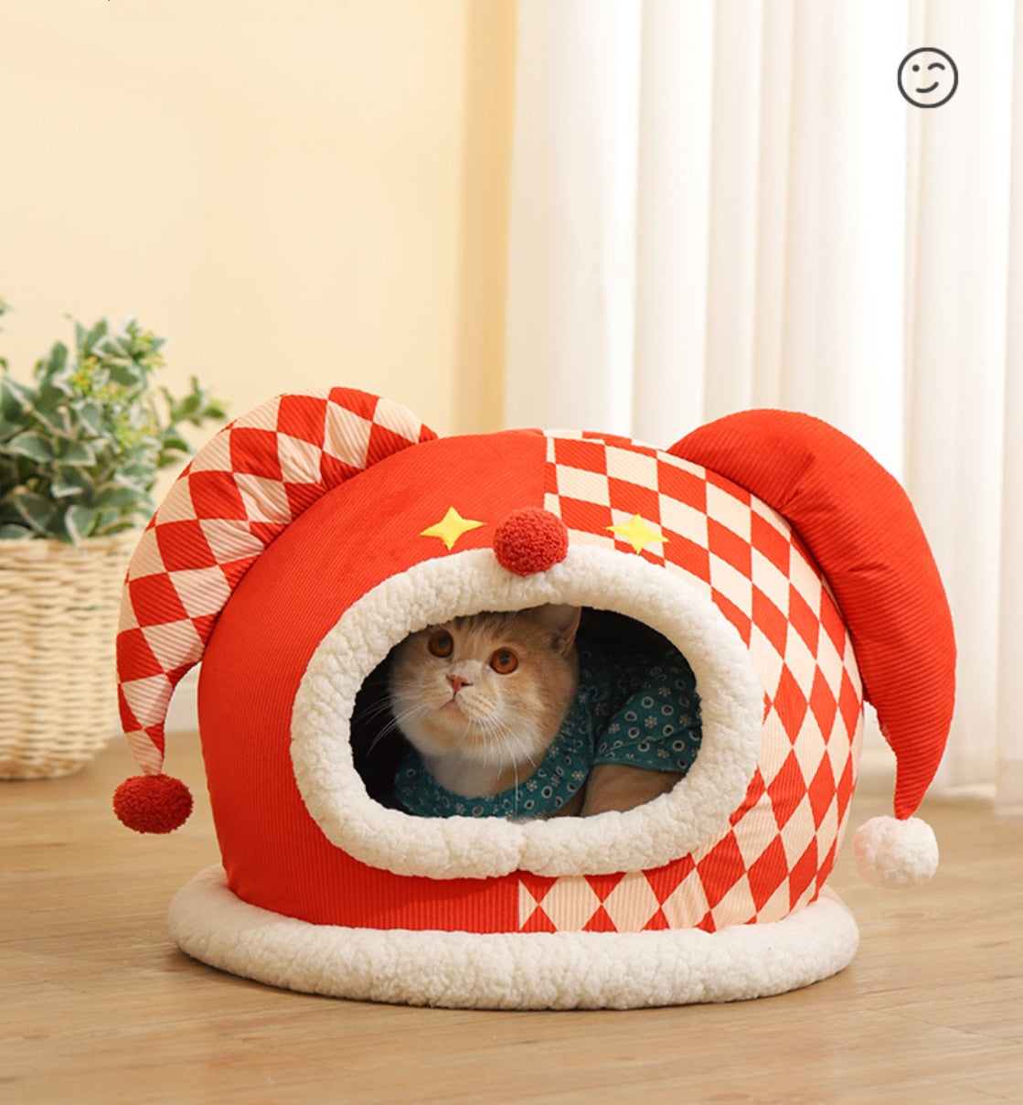 Circus-Themed Cozy Pet Bed - Playful Design for Small Animals-Cozy Pet Bed-9-Colydia