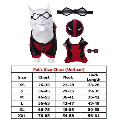 Dogpool & Wolverine Pet Costumes for Cats & Dogs - Halloween Fun-Pet Costumes-Full set A-XS-5-Colydia