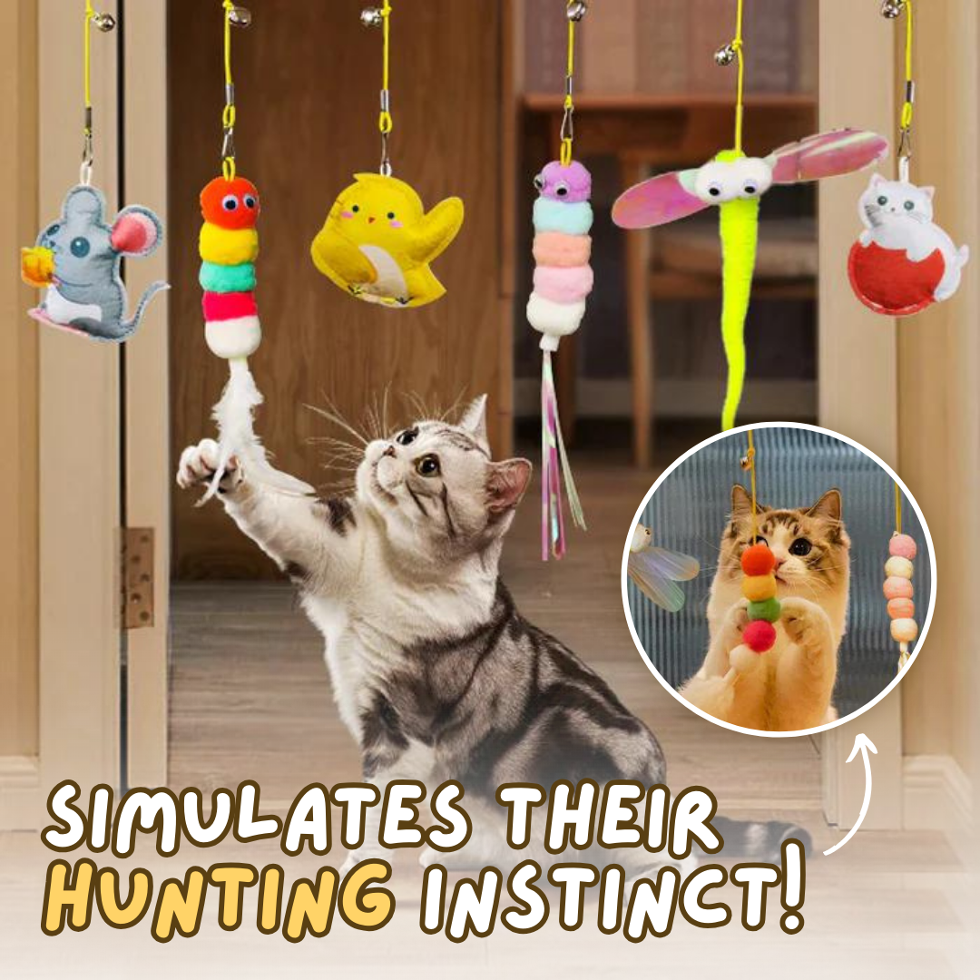 Exciting Dangling Cat Toy Set for Active Play (6 PCS)-Cat Toy Set-3-Colydia