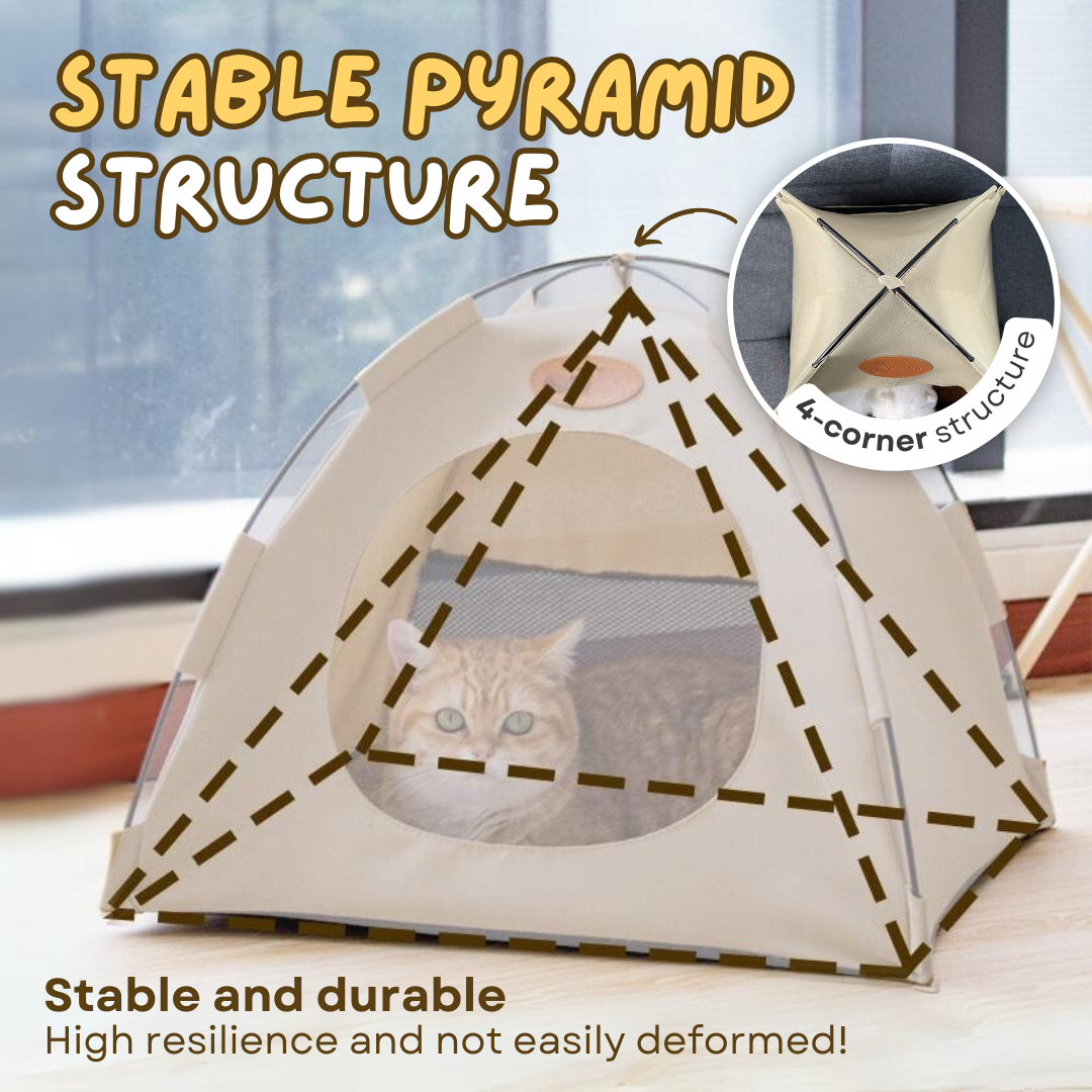 Cozy Cat Retreat Tent: Portable, Easy Setup for Play, Sleep & Travel-Cat Tent-2-Colydia