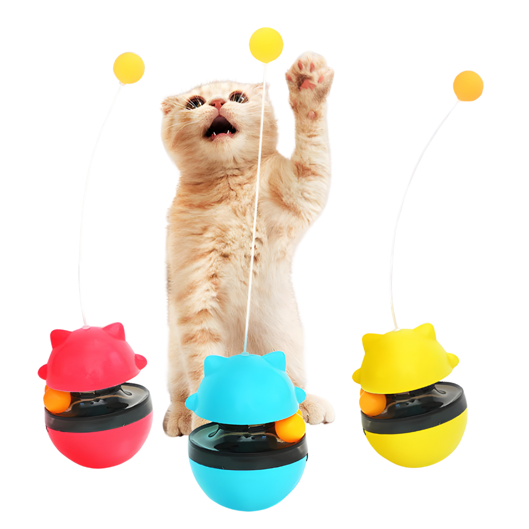 Interactive 3-in-1 Cat Wobbler Toy for Endless Entertainment-Interactive Cat Toy-1-Colydia