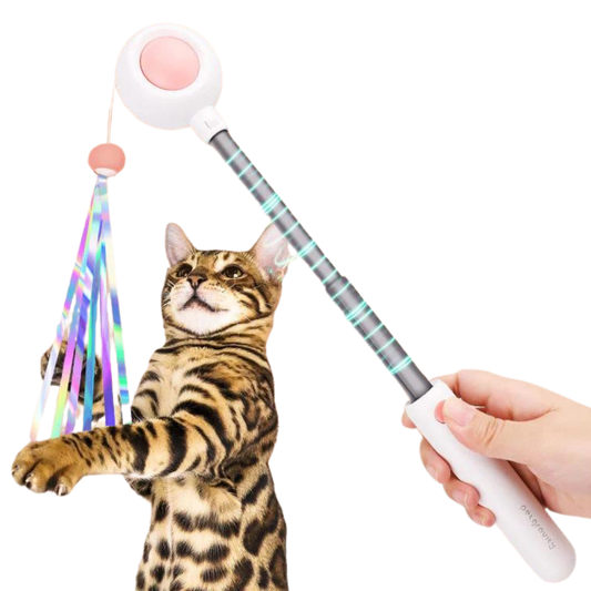 Interactive Cat Toy: Laser, Retractable Head, Feathers & More Fun!-Interactive Cat Toy-1-Colydia