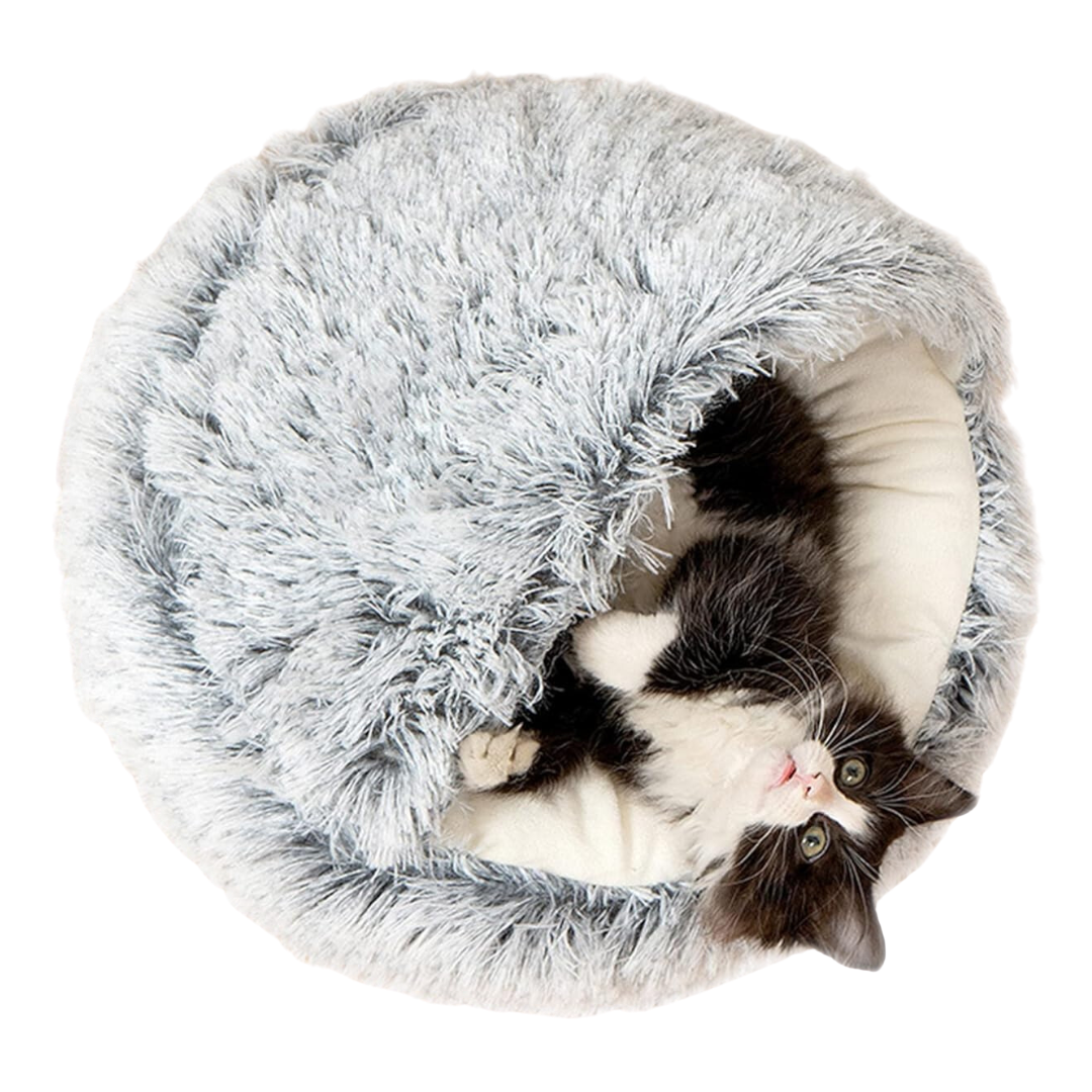 Cozy Cat French Fries Bed with Plush Layers and Non-Slip Padding-Cat Bed-1-Colydia