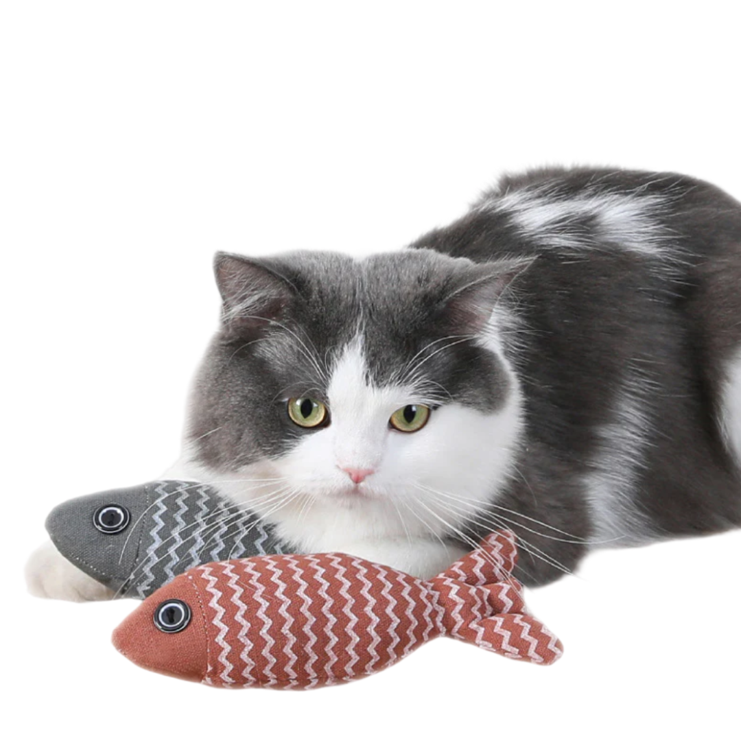 Handmade Plush Fish Catnip Toy for Snuggling and Playing-Catnip Toy-1-Colydia