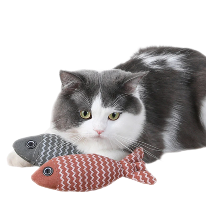 Handmade Plush Fish Catnip Toy for Snuggling and Playing-Catnip Toy-1-Colydia