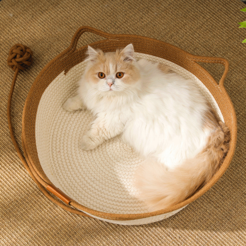 Plush Cat Bed with Removable Layers, Non-Slip Comfy Design-Cat Bed-1-Colydia