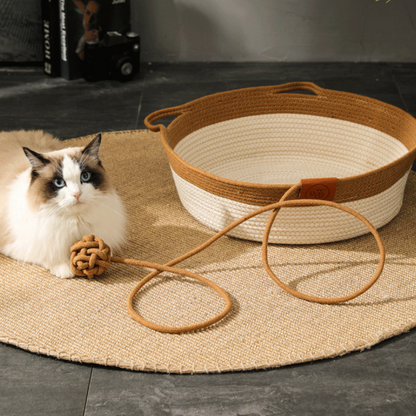 Plush Cat Bed with Removable Layers, Non-Slip Comfy Design-Cat Bed-7-Colydia