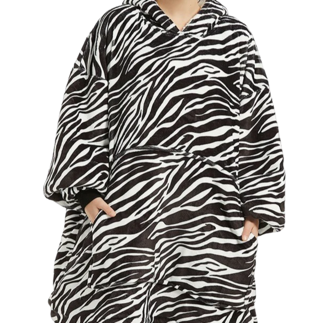 Sherpa Fleece Cat Hoodie with Spacious Kangaroo Pocket for Pets-Pet Apparel-Zebra-14-Colydia