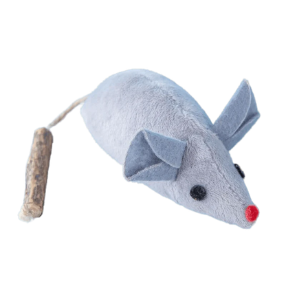 Catnip & Silvervine Tail Mouse Toy – Fun & Oral Health for Cats-Cat Toy-Gray-8-Colydia