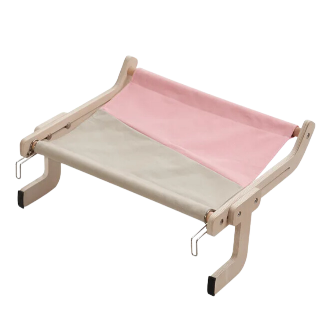 Cozy Bedside Cat Hammock for Elevated and Secure Sleeping Bliss-Cat Bedside Hammock-Pink-8-Colydia