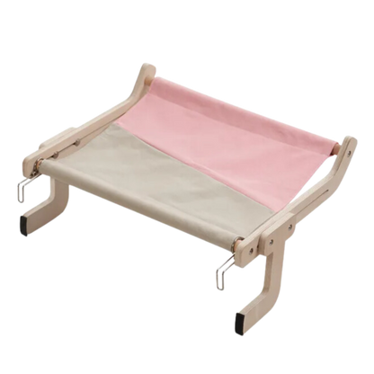 Cozy Bedside Cat Hammock for Elevated and Secure Sleeping Bliss-Cat Bedside Hammock-Pink-8-Colydia