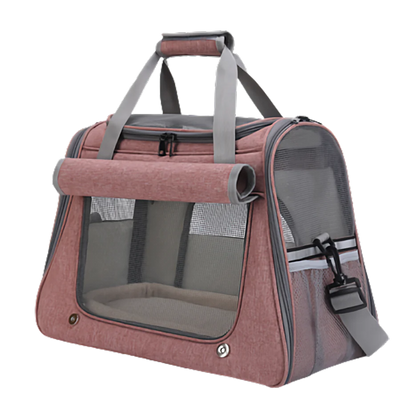 Durable Cat Travel Carrier with Mesh Panels for Easy Ventilation-Cat Travel Carrier-Pink-11-Colydia