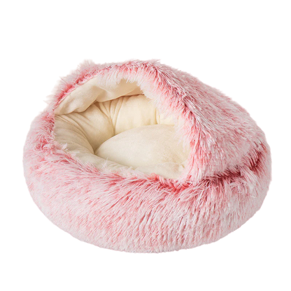 Cozy Cat French Fries Bed with Plush Layers and Non-Slip Padding-Cat Bed-Pink-Small-10-Colydia