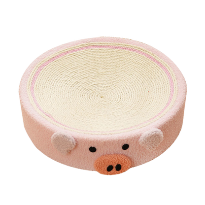 Space-Saving Cat Bed & Scratcher in Cute Designs for Cozy Homes-Cat Bed & Scratcher-Pink Pig-10-Colydia