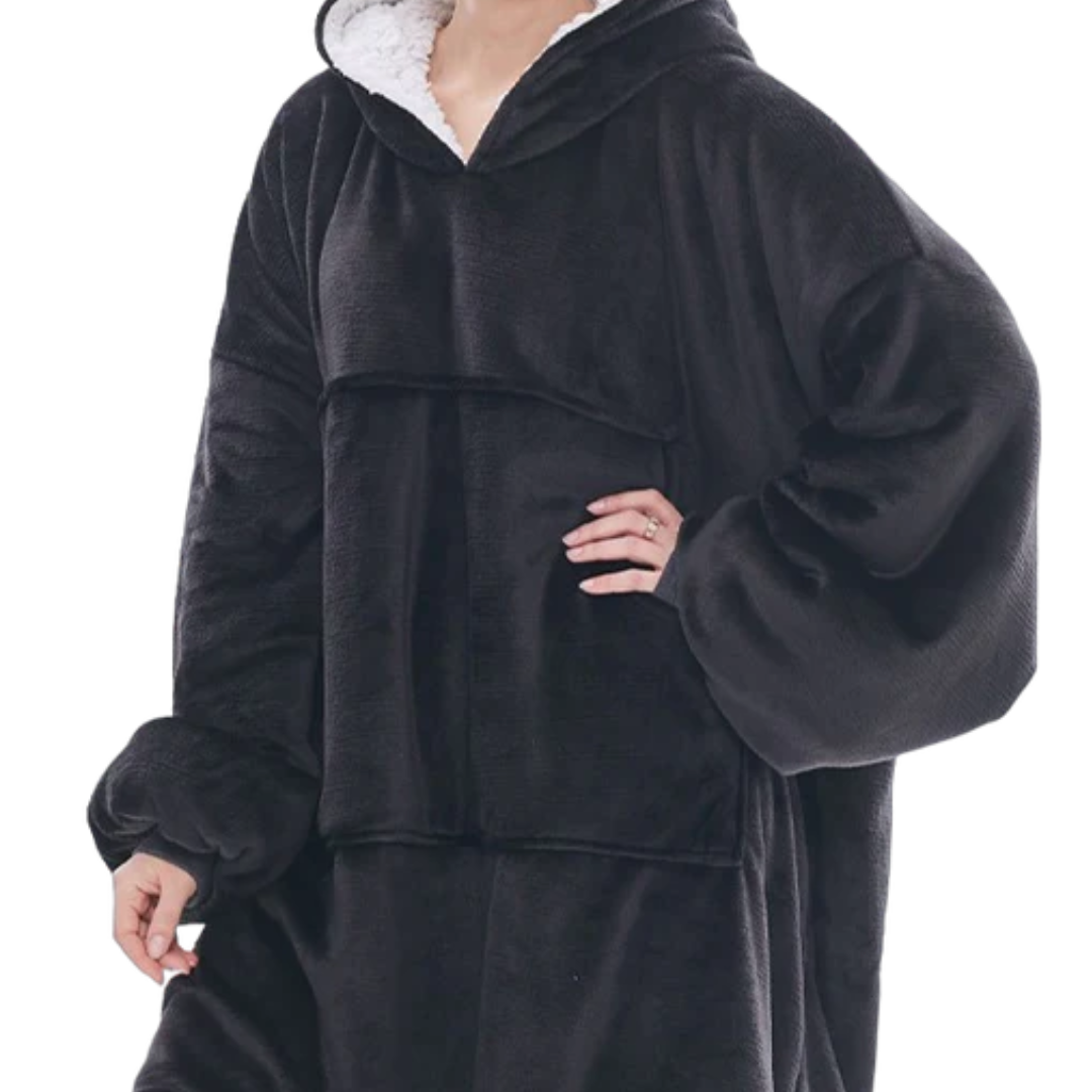 Sherpa Fleece Cat Hoodie with Spacious Kangaroo Pocket for Pets-Pet Apparel-Black-7-Colydia