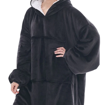 Sherpa Fleece Cat Hoodie with Spacious Kangaroo Pocket for Pets-Pet Apparel-Black-7-Colydia