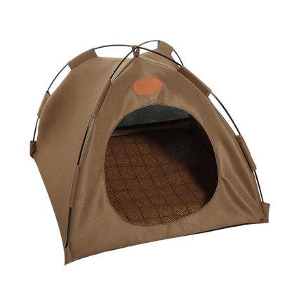 Cozy Cat Retreat Tent: Portable, Easy Setup for Play, Sleep & Travel-Cat Tent-Brown-Medium-11-Colydia