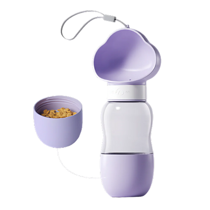 2-in-1 Travel Pet Bottle & Bowl – Portable Feed & Water Solution-Portable Pet Feeder and Water Dispenser-Purple-11-Colydia