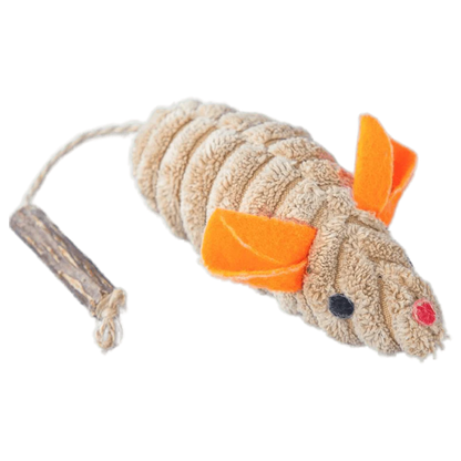 Catnip & Silvervine Tail Mouse Toy – Fun & Oral Health for Cats-Cat Toy-Beige-10-Colydia