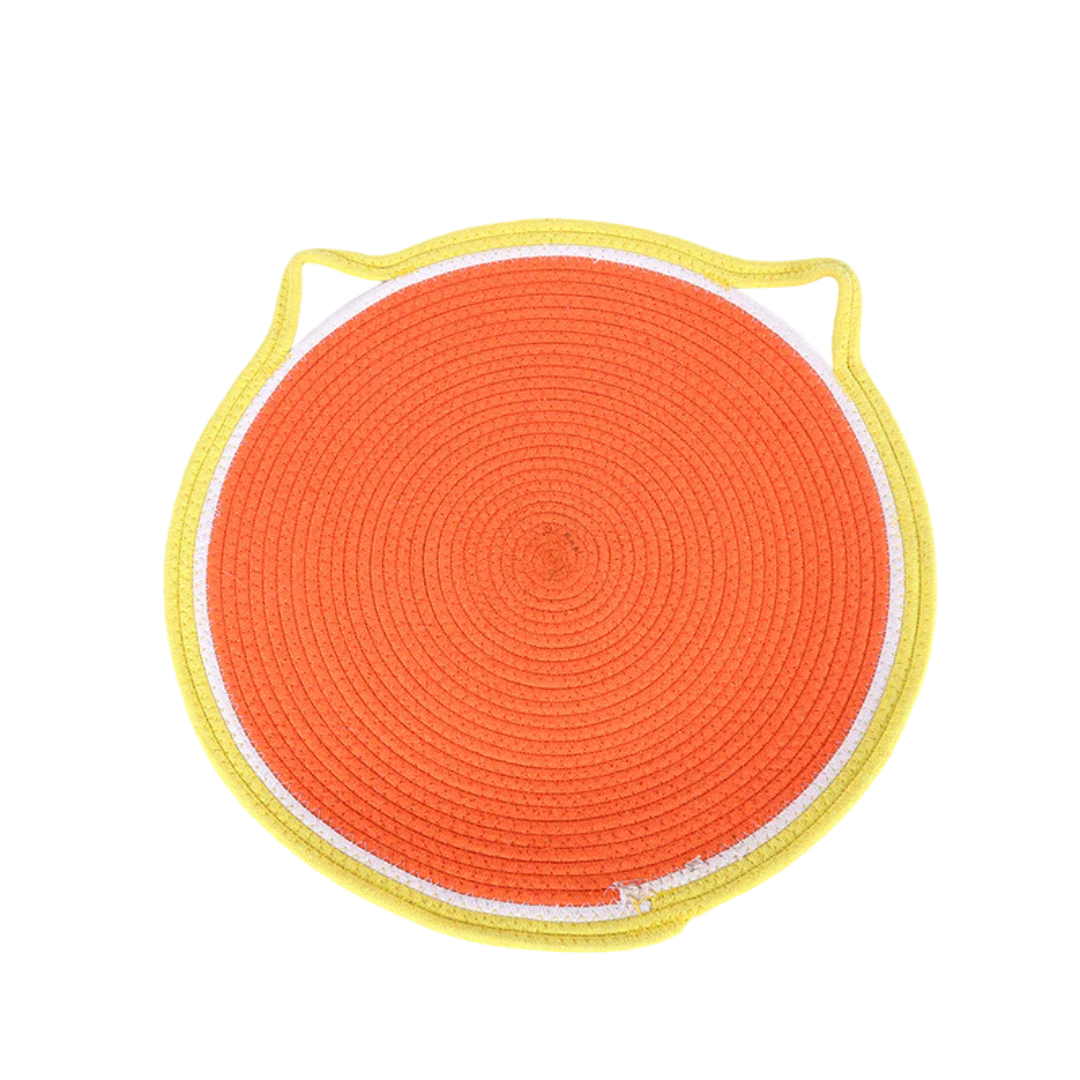 Cozy Plush French Fry Cat Bed with Customizable Layers & Anti-Slip Base-Cat Bed-Grapefruit-15.8"-12-Colydia