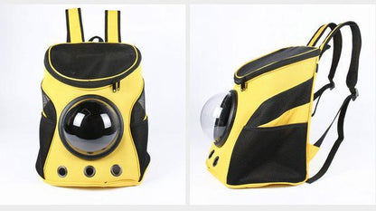 Explore the World with Canvas Pet Backpack Carrier for Small Pets-Pet Backpack Carrier-yellow-3-Colydia