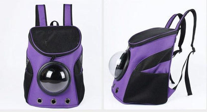 Explore the World with Canvas Pet Backpack Carrier for Small Pets-Pet Backpack Carrier-purple-13-Colydia