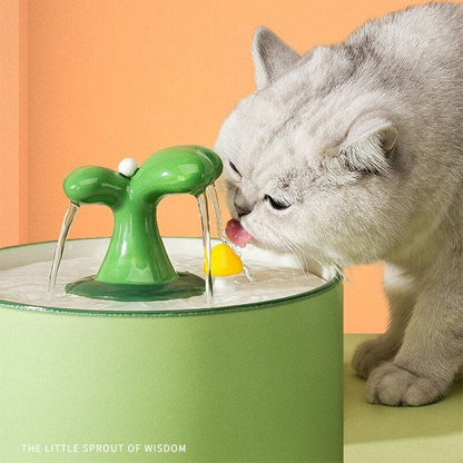 Ultra-Silent Ceramic Cat Water Fountain with Filter, 1.5L Capacity-Pet Water Fountain-6-Colydia