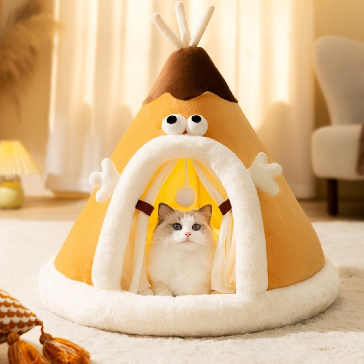 Cozy Tent Cat Nest for Warmth, Comfort & Safety This Winter