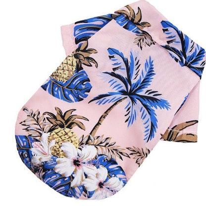 Hawaiian Dog Shirt - Vibrant Polyester Pet Summer Fashion Wear-Pet Apparel-Pink-XS-10-Colydia