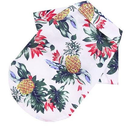 Hawaiian Dog Shirt - Vibrant Polyester Pet Summer Fashion Wear-Pet Apparel-White-XS-4-Colydia