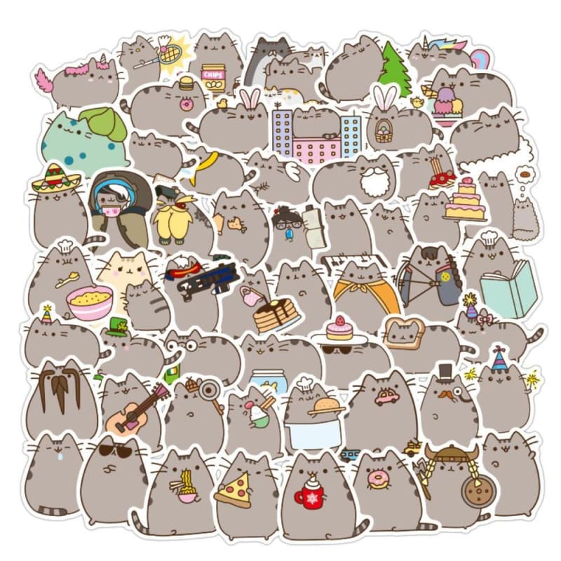 100 Cute Emoji Cat Stickers | Fun, Easy Decoration, 2.5cm Size-Sticker Set-5-Colydia