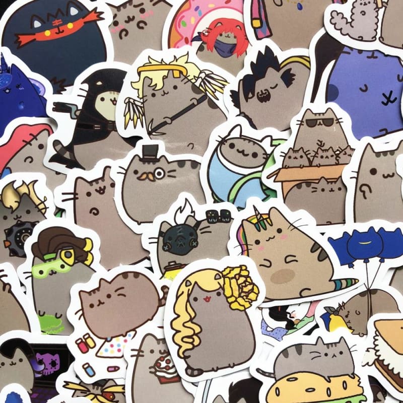 100 Cute Emoji Cat Stickers | Fun, Easy Decoration, 2.5cm Size-Sticker Set-2-Colydia