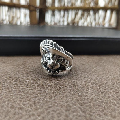 Antique Silver Pirate Cat Ring - Adjustable Zinc Alloy Jewelry-Adjustable Cat Ring-5-Colydia