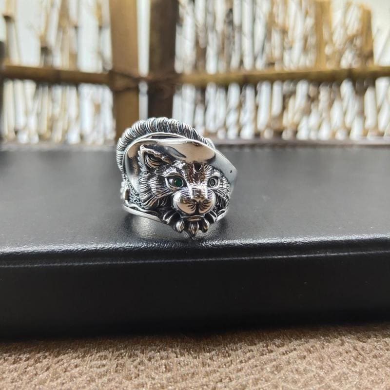 Antique Silver Pirate Cat Ring - Adjustable Zinc Alloy Jewelry-Adjustable Cat Ring-3-Colydia